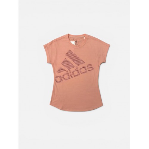 Adidas Γυναικείο T-Shirt Ροδακινί XS  
